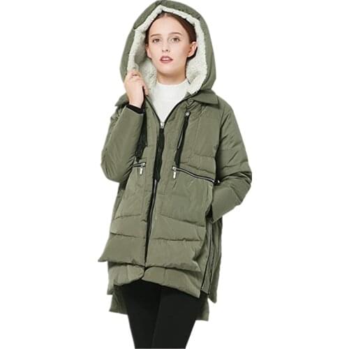 Winter Jacket Coat Women Long Padded Hooded Parka Warm Jacket Coats Women Winter 2019 Down jacket Female Plus Size 5xl Orolay