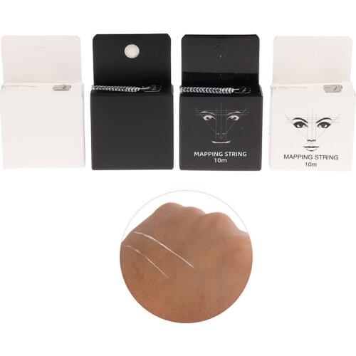 1PC White/Black Microblading Mapping String Permanent Makeup Pre-Inked Eyebrow Marker Thread Brow Positioning Tool Dropshipping