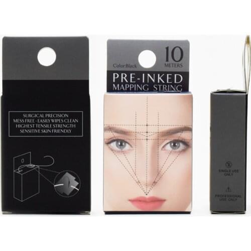 New 10pcs Microblading Pre Inked Mapping String Line with Color Eyebrow Brow Mapping for Microshading Permanent Makeup