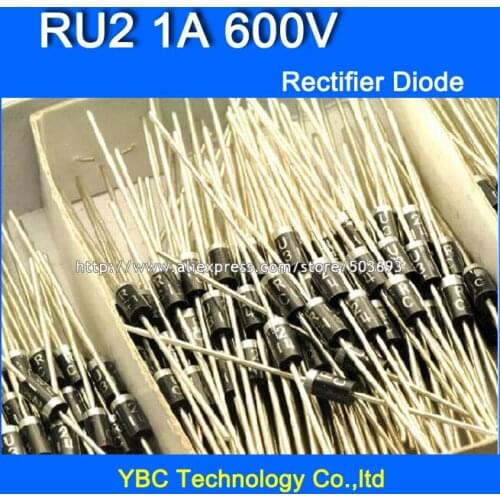 200pcs/lot RU2 1A/600V Rectifier Diode Fast Recovery Diode