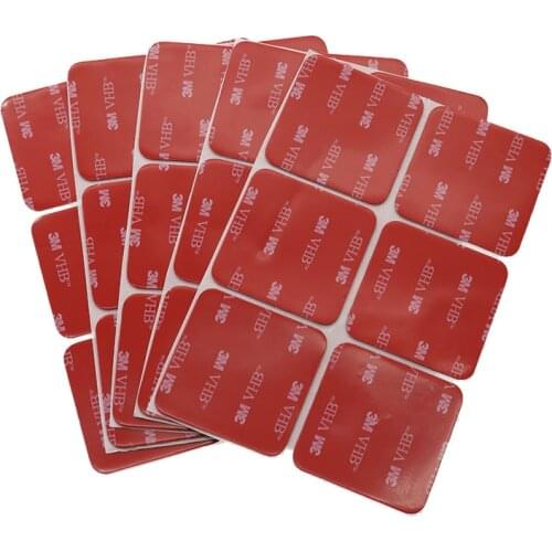 30 pieces / set of stationery tape 3M gray double-sided acrylic foam strong rubber container hook mobile phone holder 45x45mm