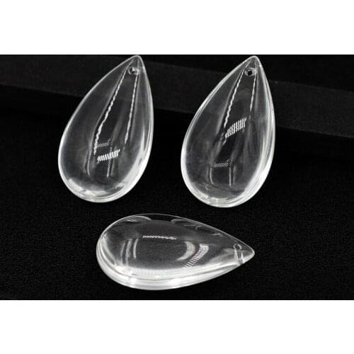 6PCS 28*48mm Transparent Water Drop Shape Crystal Bead DIY Jewelry Bead Curtain Pendant Accessories