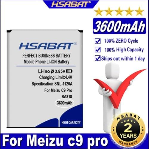 HSABAT BA818 3600mAh Battery for Meizu c9 pro C9Pro Batteries