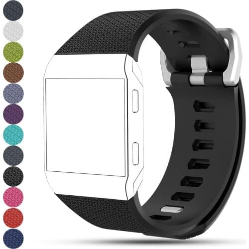 EiEuuk Accessory Soft Silicone Replacement Sports Watchband Wrist Strap Bracelet for Fitbit Ionic Fitness Smart Watch