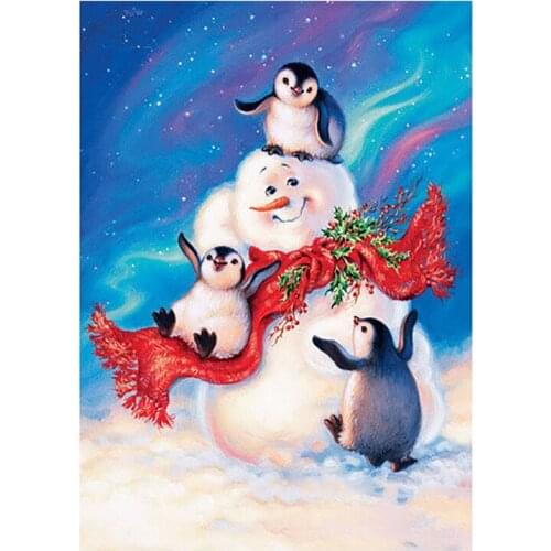 5D DIY christmas snowman Diamond Painting Full animal penguin New sticking drill cross stitch embroidery decorative