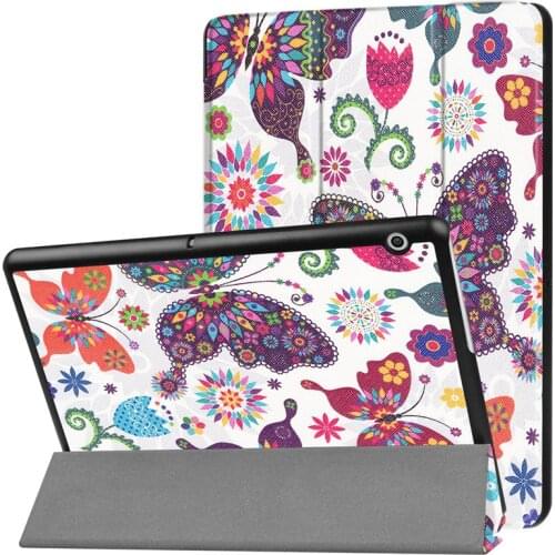 Case For Huawei MediaPad T3 10 AGS-L09 AGS-L03 9.6 inch Cover Funda Tablet for Honor Play Pad 2 9.6 Slim Flip PU Case+Film+Pen