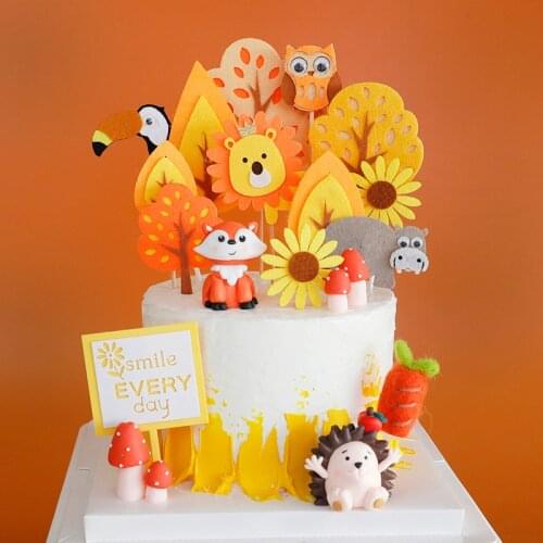 Safari Cake Topper Decor Hunting Animal Baby Boy favor Birthday Party Cupcake Topper Jungle Animal Decoration baking