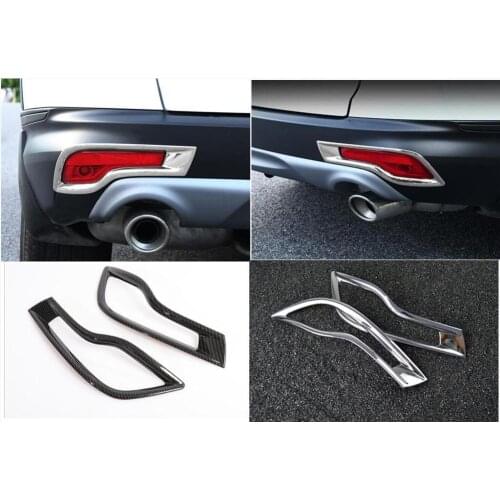 For Honda CR-V CRV 2017 2018 2019 Chrome Rear Tail Fog Light Lamp Bumper Cover Trim Car Styling Reflective Sticker Accessories