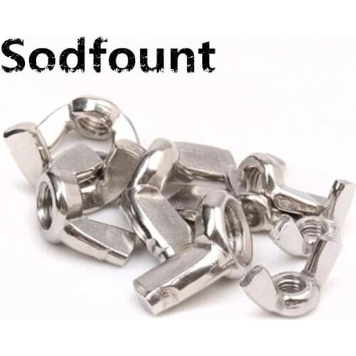 10pcs/lot Metric thread DIN315 M3 M4 M5 M6 M8 M10 M12 304 Stainless Steel Butterfly Nuts
