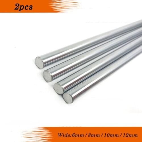 2pcs 6*400mm 8*400mm 10*400mm 12*400mm linear shaft 3d printer Cylinder Liner Rail Linear Shaft