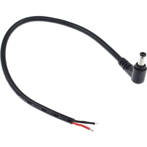 25CM 18AWG 5.5x2.5mm DC Power Cable 5.5x2.1mm Male Extension Copper Wire Connector Support 10A 120W