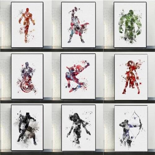 Marvel movie Avengers canvas painting superhero posters and prints wall art print canvas kids exquisite gifts home decoration
