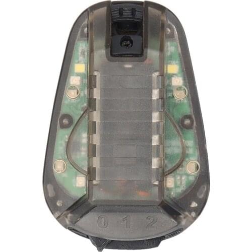 Helmet Survival Beacon Light Helmet Strobe Light Survival Safety IR Flashlight Waterproof Signal Light with Magic Tape