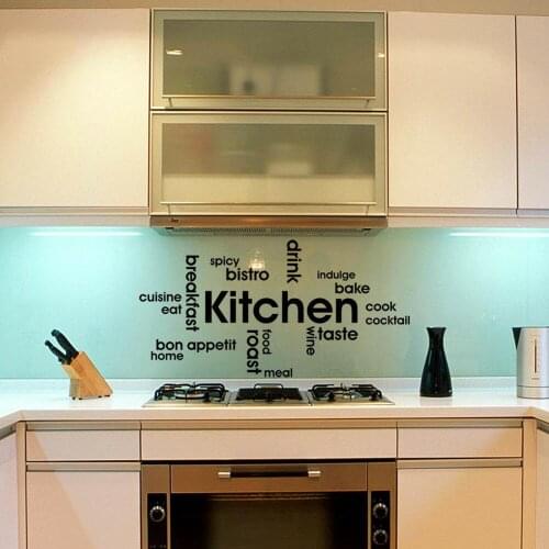 The Breakfast,Drink,Indulge,Taste,Boon Appetit Vinyl Diet-Kitchen Room Decoration Art Quote Wall Stickers Removable Mural GA086