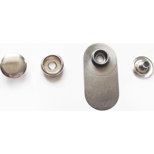 Special-shaped bigger button plus male buckle Oval washer 4-piece set customized 201 # spring buckle