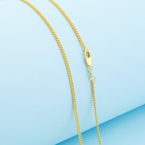 1pcs Wholesale Gold Filled Necklace Fashion Jewelry Flat Cut Chain 2mm Necklace 16-30 Inches Pendant Chain