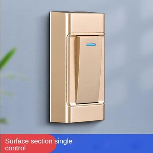 2 pcs Surface mounted switch, hand-squeezed household small switch panel, high-power bedroom bedside lamp button