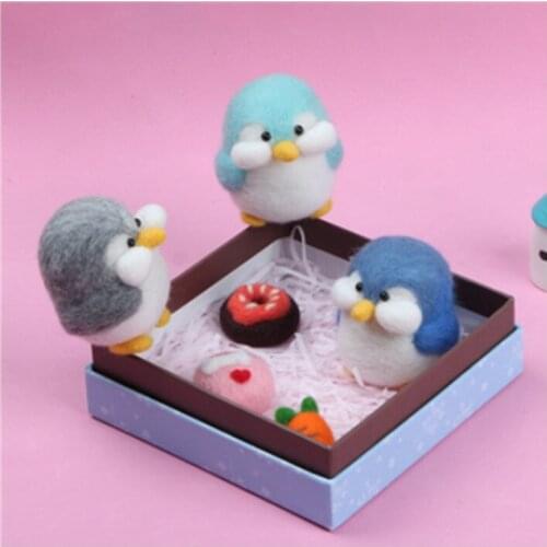 Gift box Handmade box wool needlepoint kit wool felt needle felting decoration craft needlecraft DIY handmade