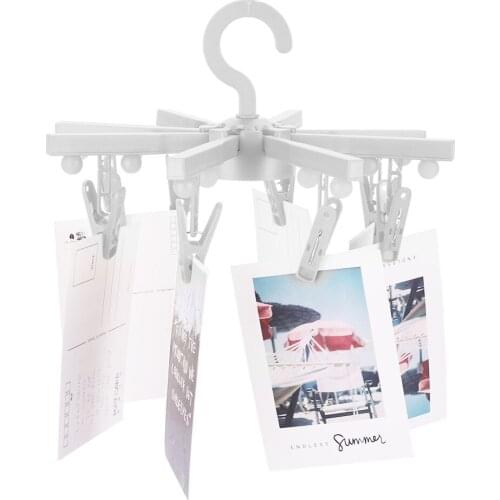 16LED Folding Cloth Hangers Clip Lamp Night Light for Hanging Photos Cards Decor Light Photo Clip Warm light effect