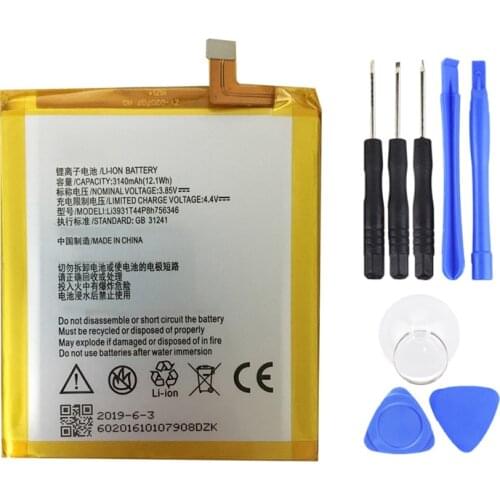 Replacement LI3931T44P8H756346 Built-in Smart Phone Battery for ZTE AXON 7 3.85V 3140mAh 5.5inch A2017 Batteries with Tools