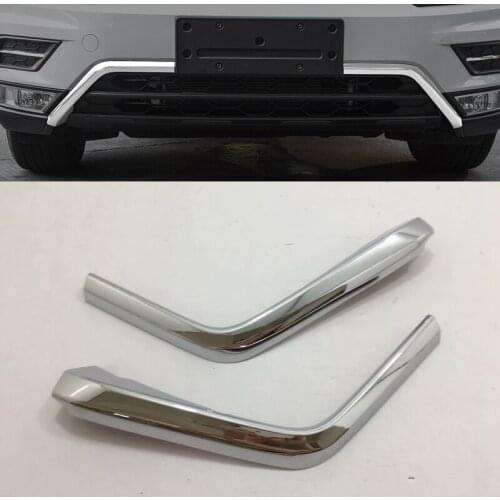 Car styling cover trim head Front bottom Racing Grid Grill Grille Strip For Volkswagen VW Tiguan L TiguanL MK2 2017 2018