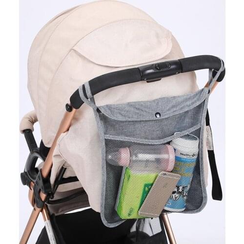 Pet Stroller Organizer Bag Infant Pram Cart Mesh Hanging Storage Bag Baby Trolley Bag Stroller Seat Pocket Carriage Bag Stroller