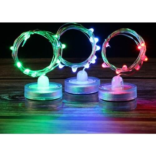 LED mini diving light swimming pool underwater light IP68DV6V button battery gradient aquarium landscape decorative light