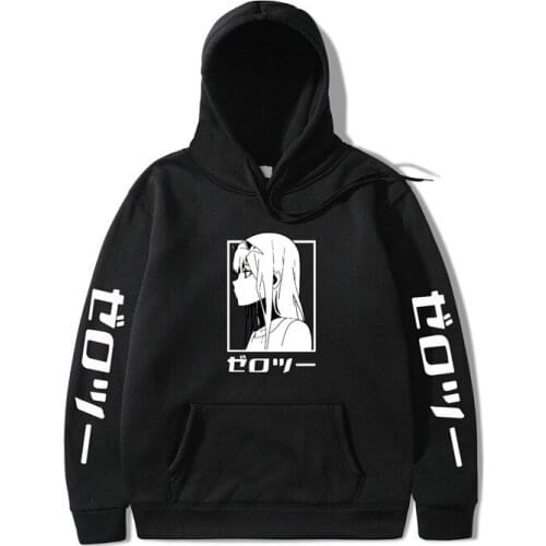 Japanese Anime Hoodie Zero Two Darling In The Franxx Sudadera mujer invierno Autumn Winter Streetwear Hip Hop Sudaderas Hombre