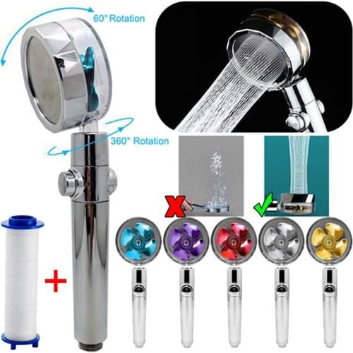 360 Rotated Rainfall Shower Head High Pressure Water Saving Spray Shower Head Bathroom Hand-held Pressurized Massage Shower Head