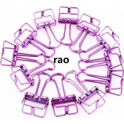 High quality 93 Purple 48mm 32mm 19mm Binder clip for decorative clips Student School Office Supplies paperclips stationery