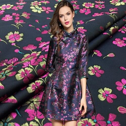 High end European style Metallic Jacquard Brocade Fabric for Women Coat ,wedding Dress patchwork upholstery