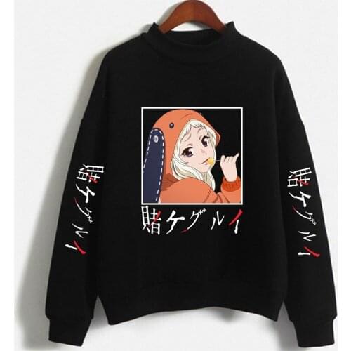 Japanese Anime Kakegurui Yomozuki Runa Women Capless Sweatshirt Kawaii Korean Style Tops Fashion Hight Quality Clothing