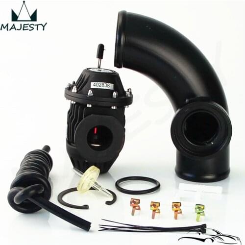 2.36" 60mm 90 Degree Flange Pipe + Adjustable SSQV SQV Blow Off Valve BOV 4 Kit