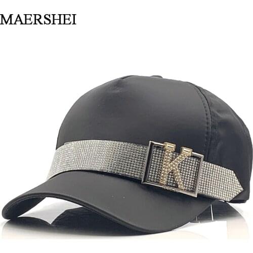 2021 NEW Cap Rhinestone Baseball Cap For Women Summer Cotton Sequins Hat Girls Snapback Hip hop hat Gorras Bones Visor Caps