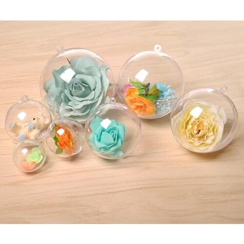 25Pcs 3-9CM Acrylic Wedding Transparent Ball Clear Plastic Ball for Candy Box Birthday Party Favors and Gifts for Guests