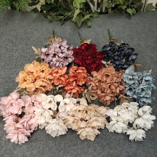 3tou 9tou Simulated roses peony silk flower peony artificial flowers wedding party holiday furniture stage background decoration