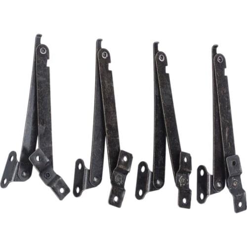 Furniture Box 10cm Long Rotatable Folding Lid Support Hinge 4Pcs