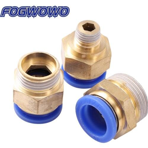 5 Pcs Hose Interface 14/16mm To 1/4" 3/8" 1/2" 3/4" Male Thread Brass Quick Connector Water Pipes Garden Irrigation Tools