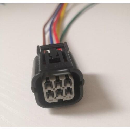 6 Pin/Way Female Taillight Lamp Connector Sumitomo HVG 040 Plug Wire Harness Cable Pigtail For Honda Motorcycle 6189-7040