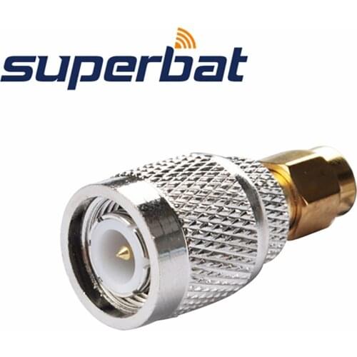 Superbat 5 pcs SMA-TNC Adapter SMA Male Plug to TNC Plug Straight RF Coaxial Connector