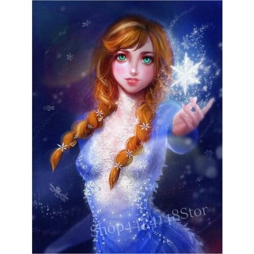 New 5d diy diamond painting girl crystal mosaic full square 3D full round drill diamond embroidery home decoration