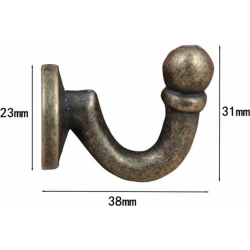 36.5*23mm Coathook Black clothes hanging hook Single hook Antique Furniture Hardware hook up Furniture Hook wholesale