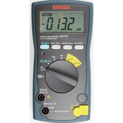 CD770 Digital Multimeters Standard Type 3-3/4 4000 Count Auto+Manual Data Hold Range Relative Function High Resistance