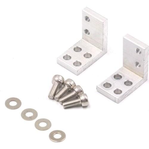 FATJAY 1pair RC cars RC boat Aluminum alloy metal upgrade spare part L servo mount for S3003 MG995 servo ect