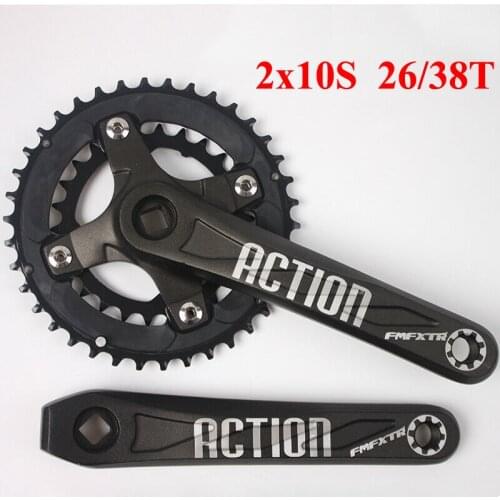 FMFXTR Bicycle Crankset 26T 38T Chainring Double Speed 104/64bcd chainwheel 170MM MTB Crank Mountain bike Parts