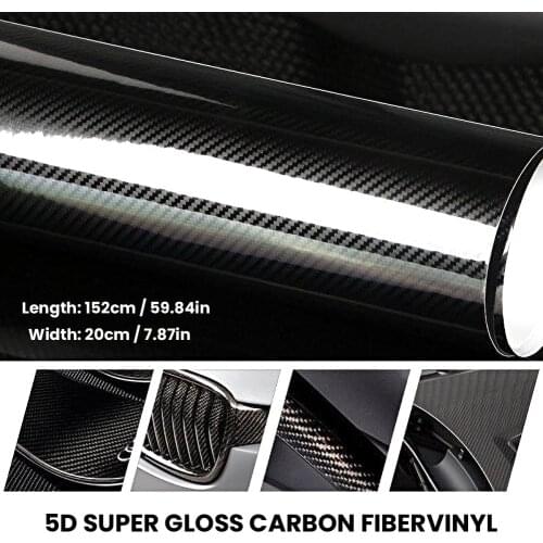 6D Glossy Carbon Fiber Vinyl Car Wrap Film Sheet For Car Sticker Laptop Skin Motorcycle Wrapping