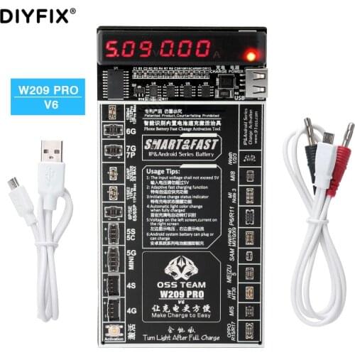 W209 Pro V6 Intelligent Quick Charge Activation Board Test Fixture For Iphone 4-12 Pro Max For Samsung Xiaomi Huawei Oppo Vivo