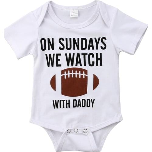 Citgeett Newborn Infant Kid Baby Boy Girl Short S leeves Bodysuit Jumpsuit Summer Clothes Casual Baseball Football Outfits