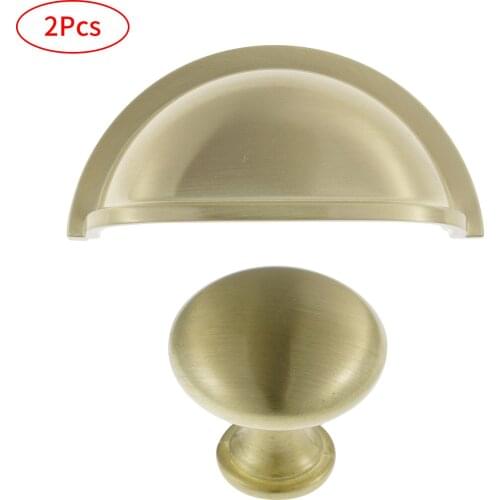 2Pcs Zinc Alloy Furniture Handles Door Hardware Drawer Cabinet Knobs Retro Wardrobe Dresser Handgrips Metal Pull Knob with Screw