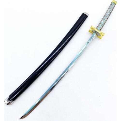 Demon Slayer Mist Hashira Tokitou Muichirou Sword Nichirin Blade Mini Katana Mist Breathing Small Metal Model Anime Gift